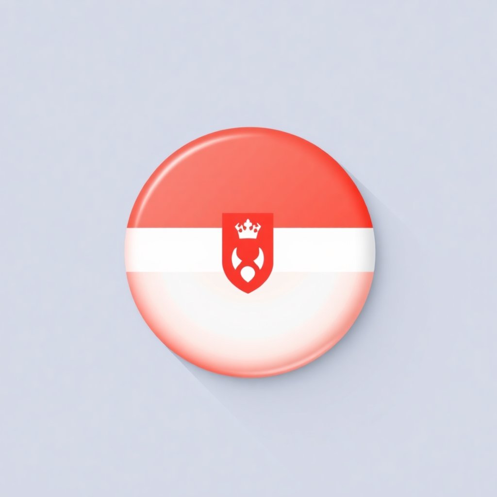 small round flat icon of austria flag